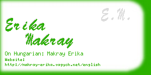 erika makray business card